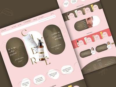 Cosmetics website redesign branding cosmetics freelance hair landing minimal moderndesign pink redesign skincare ui uidesign ux webdesign