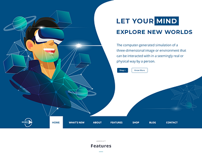 Razex VR UI Template ui virtualreality website design