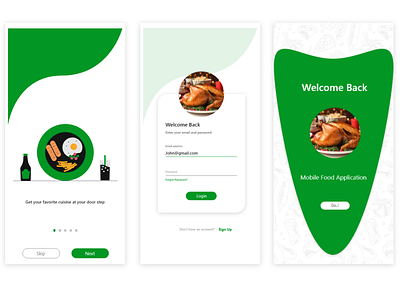 Food Delivery Mobile App app design ui ux