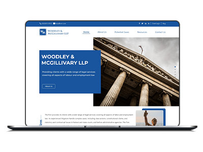 Web Mock up  for Legal Advisory Firm