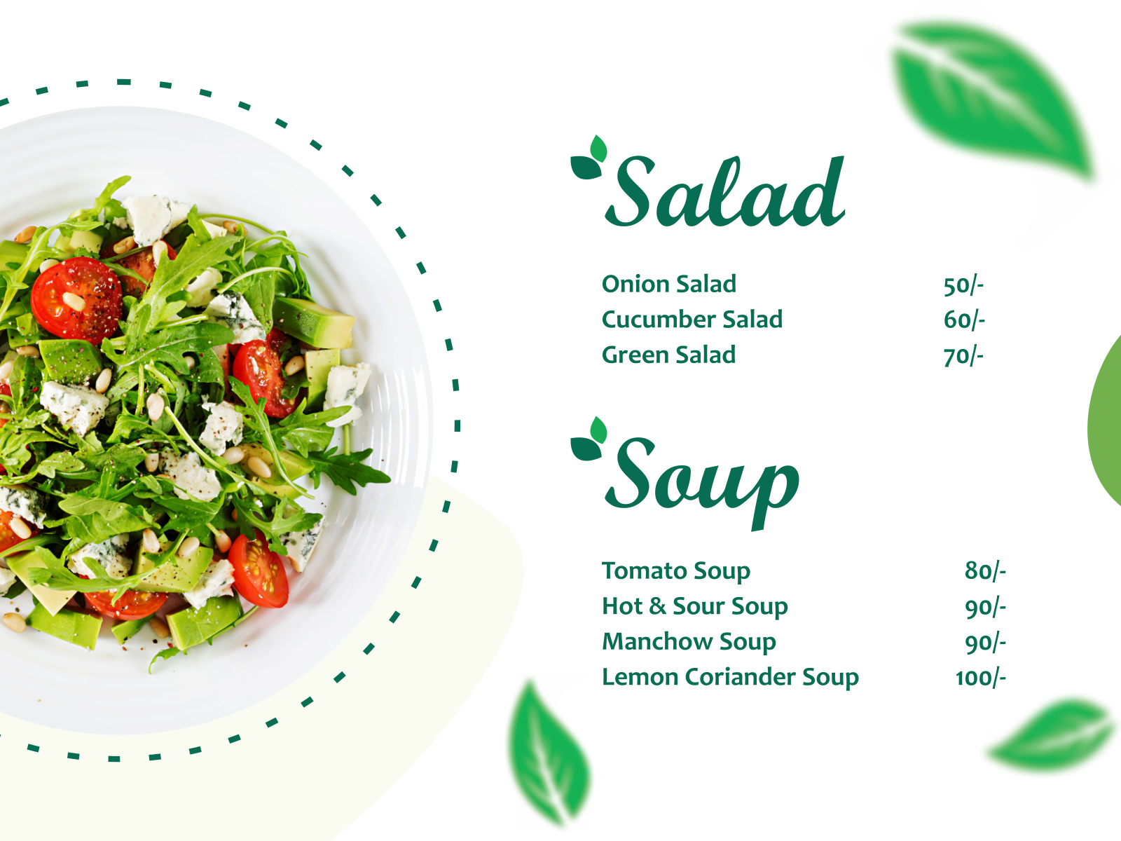 Menu Card Rate List By Shubham Graphics On Dribbble
