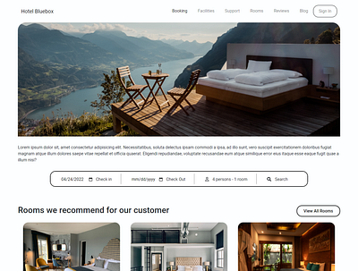 Hotel BlueBox app design graphic design ui ux web design