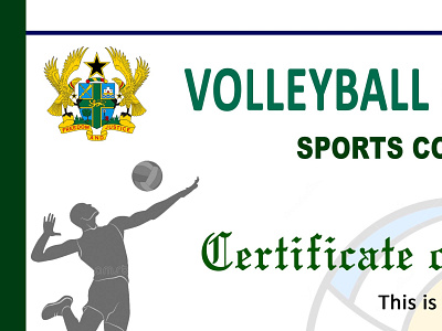 Sports certificate. graphic design