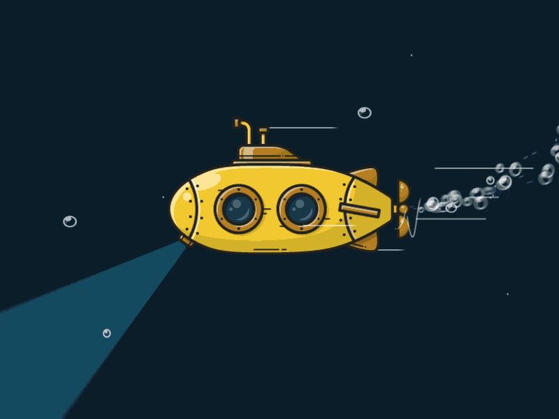 Diving too deep 🤿 gif ocean sea submarine underwater yellow