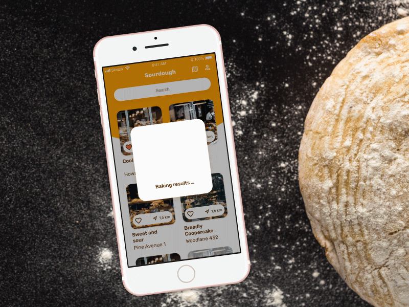 Loading animation animation app bakery bread loader ui