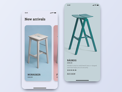 Furniture e-commerce app design designs ecommerce product design ui ux