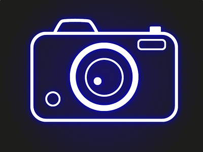 Neon Camera Icon