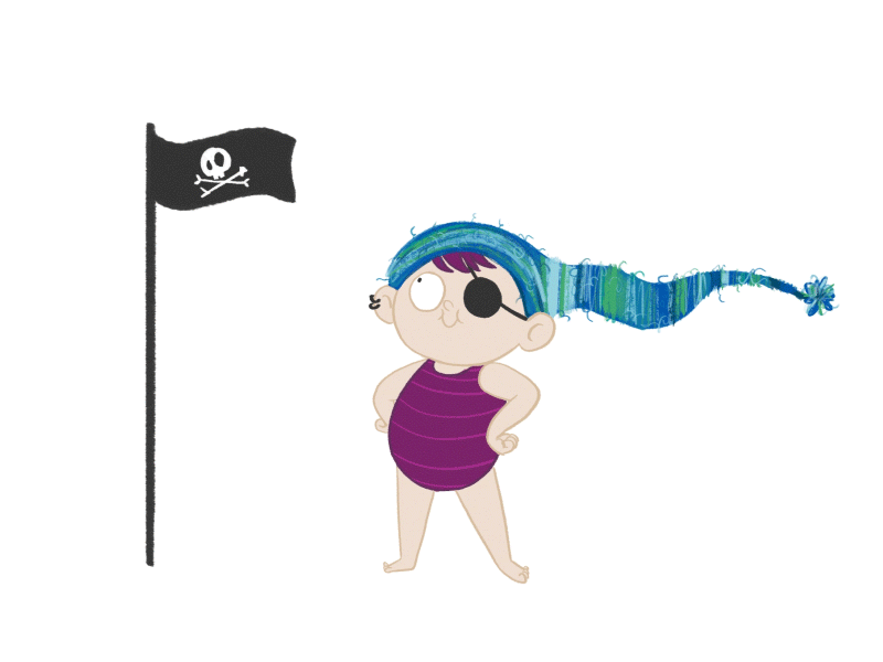 Pirate Hat 2d animation berry cartoon cellanimation flag framebyframe hat jagoarrrt photoshop pirate ps