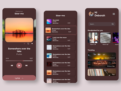 Music app UI. #DailyUI dailyui design figma mobile design music app ui user interface