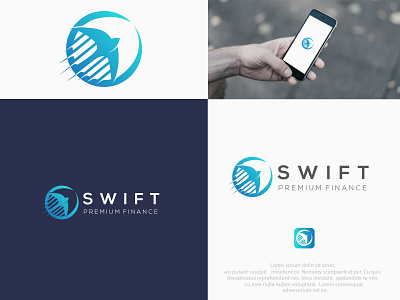 SWIFT FINANCE LOGO accounting animation branding design eagle finance graphic design illustration logo logo design motion graphics trading ui ux vector