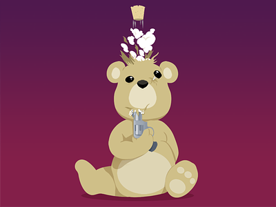 Pop! illustration illustrator photoshop teddy bear toy tshirt vector