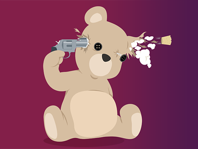 Headshot illustration illustrator photoshop teddy bear tees toy tshirt vector