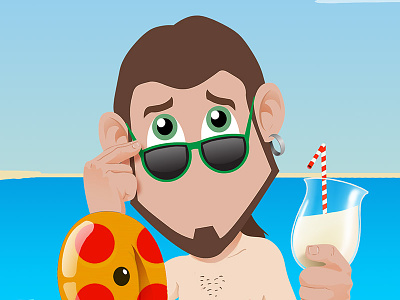 Vacation Notice caricature cartoon illustrator mailing photoshop vector