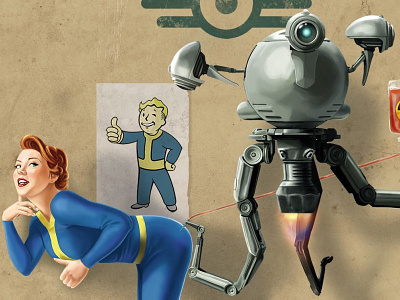 Fallout radiation check 1 fallout fanart illustration photoshop