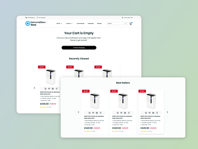 UX case study: Dehumidifiers: Empty Cart Solutions