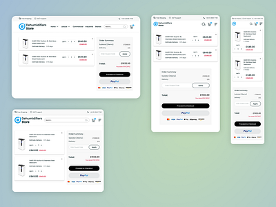 UI / UX Design: Cart Page Design for Different Screen Sizes