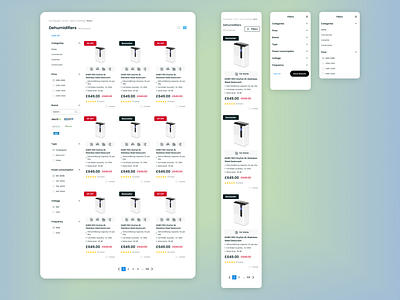 UI / UX Design: Shop Design for Different Screen Sizes design ecommerce online shop resolution ui ux web design