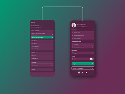 App Design: Bible Plan: Menu redesign app design bible bible plan mobile app ui ux