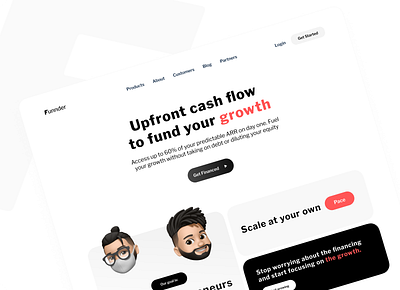 Finance Web App UI/UX Design app apple branding cashflow design finance funding landingpage minimalistic modern startup ui ux webapp webdesign