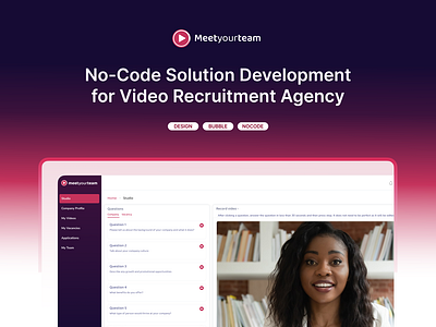 No-Code Solution for Video Recruitment Agency