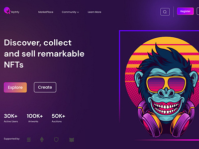 Mythfy dark mode nft ui ux