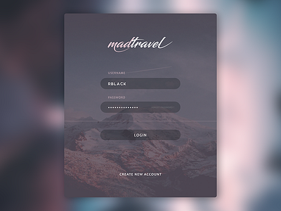 Login Page madtravel login login page minimal sign in ui ux web web design