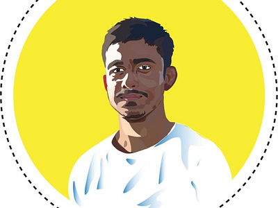 Playing with Illustrator - A portrait.