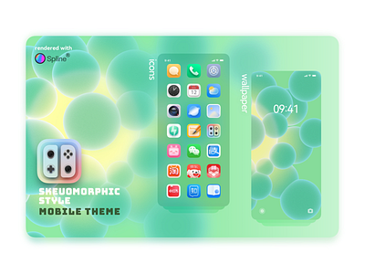 Moojitoo——Mobile Theme 3d graphic design icon mobile theme vector