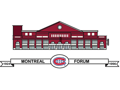 Montreal Forum canadiens hockey illustrator montreal