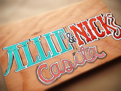 Casita hand lettering paint sign typography