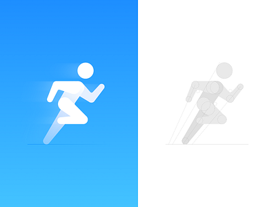 Logo-Running app branding design icon illustration logo run runner running speed sport