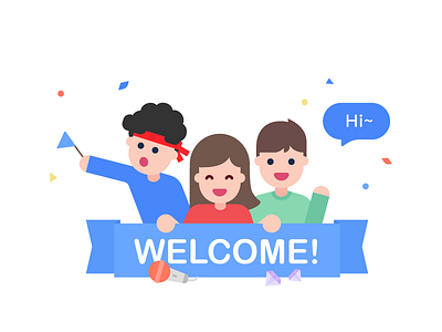 Welcome Illustrations app fun welcome