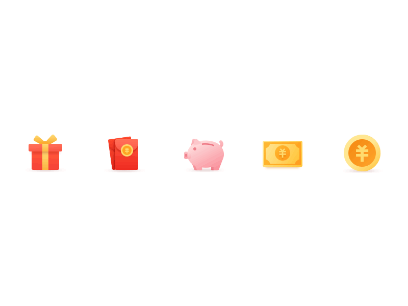 Animated Money Icon gift gold icon money pig red packet