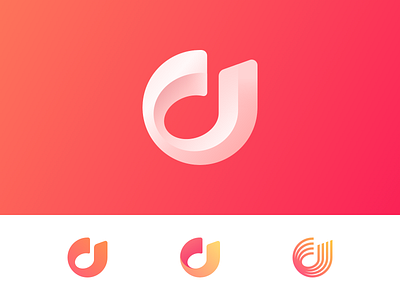 Music App logo concept app music note 商标 图标 设计