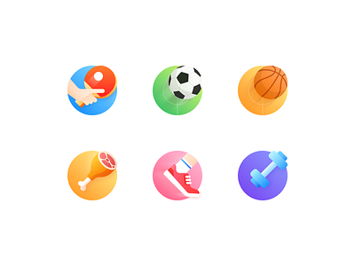 Fitness Icons basketball design diet drumstick dumbbell fitness football gym health icon logo pingpong run running sports
