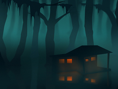 Swamp house atmosphere house hut light mist swamp