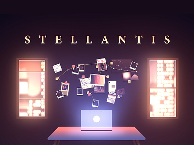Stellantis / opening shot future futuristic glow light light pollution night pinboard shadow