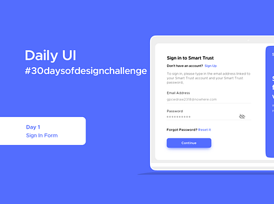 Sign In Form UI daily ui design sign in form ui