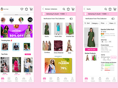 Meesho App Screens Redesign app branding graphic design typography ui ux