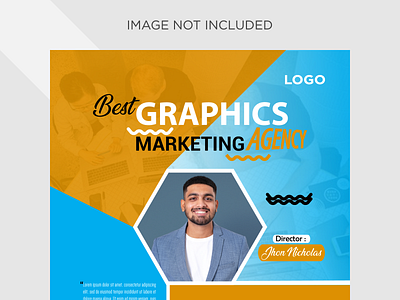 Graphic marketing agency banner template