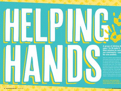 Helping Hands design editorial layout magazine orlando orlando magazine publication typography