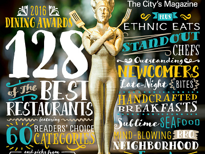 2016 Dining Awards cover design editorial layout magazine orlando orlando magazine publication typography