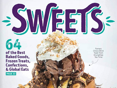 Sweets design dessert editorial ice cream layout magazine orlando orlando magazine publication sweets typography