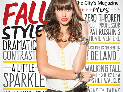 Fall Fashion cover design editorial fall fashion layout lettering magazine orlando orlando magazine publication style typography