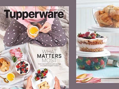 What Matters Most art direction bed breakfast brochure brunch catalog celebration cooking easter food graphic design layout meal prep pajamas party publication retail shopping tupperware