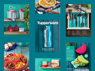 Spring 2020 Catalog art direction brochure catalog cooking entertaining food graphic design layout meal prep party publication retail shopping spring tupperware winter