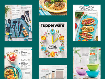 Summer 2020 Catalog art direction brochure catalog cooking entertaining food graphic design layout meal prep party publication retail shopping summer tupperware