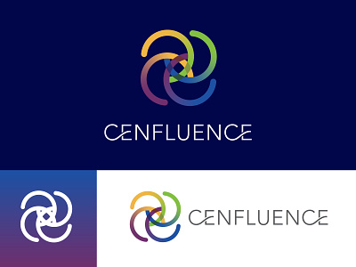 Cenfluence 3 art direction branding design graphic design logo technology typography
