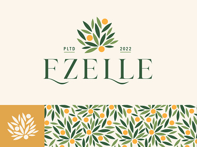 Ezelle 4 apartment art direction branding citrus design florida graphic design logo orange pattern pattern design typography