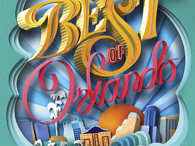 Best of Orlando 2016 best of orlando collage cover cut paper illustration layered orlando magazine paper